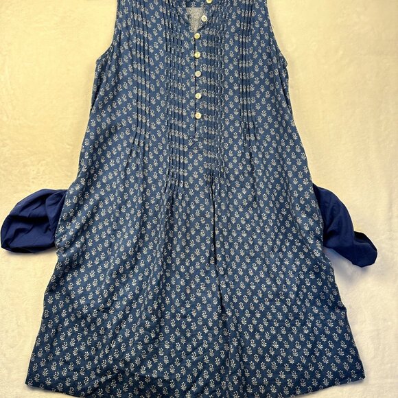 Faherty Womens Isha Basketweave Linen Dress Gobi Floral Size XS Comfy Summer - Picture 12 of 13